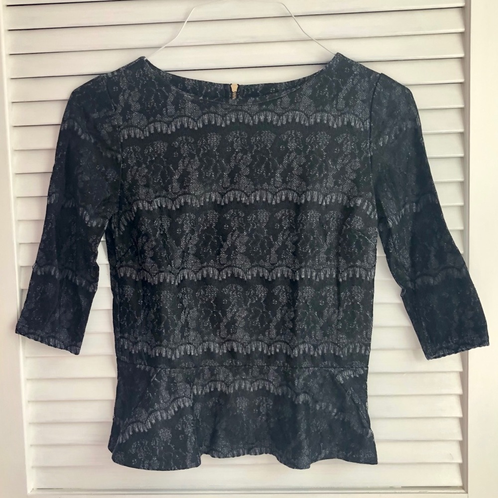 Lace peplum top
